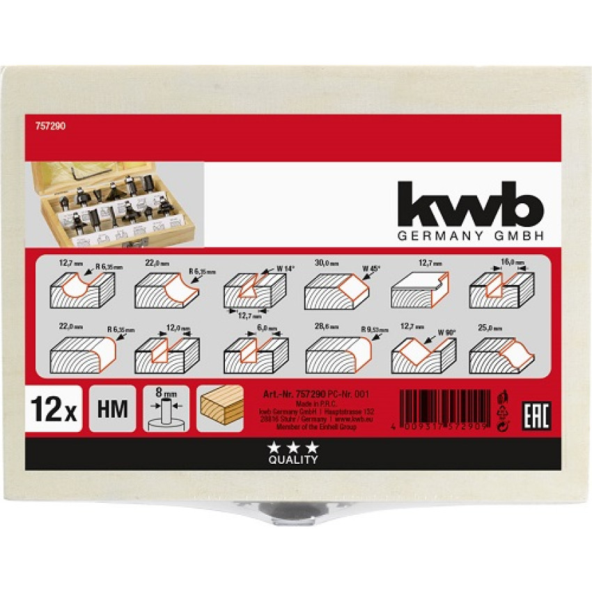 ΣΕΤ ΦΡΕΖΕΣ ΡΟΥΤΕΡ 8mm 12ΤΕΜ KWB 49757291 ΣΕΤ ΦΡΕΖΕΣ ΡΟΥΤΕΡ 8mm 12ΤΕΜ KWB 49757291