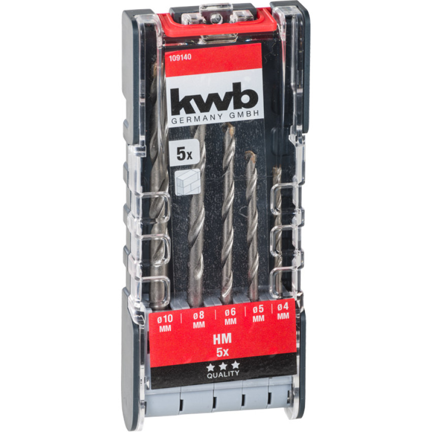 Σετ τρυπάνια διαμαντέ πέτρας μπετού 5τεμ Kwb 49109140 Σετ τρυπάνια διαμαντέ πέτρας μπετού 5τεμ Kwb 49109140