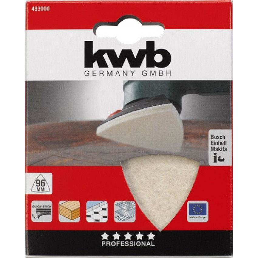 ΤΡΙΓΩΝΟ ΣΤΙΛΒΩΣΗΣ VELCRO 96mm KWB 493000