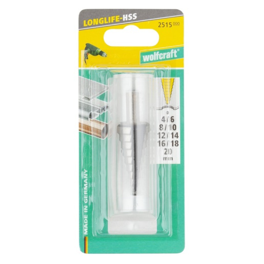 ΤΡΥΠΑΝΙ ΔΙΑΒΑΘΜΙΣΗΣ HSS 8-30mm ΜΗΚΟΣ ΕΡΓ. 52.5mm, ΣΤΕΛ. 10mm WOLFCRAFT 2516000 ΤΡΥΠΑΝΙ ΔΙΑΒΑΘΜΙΣΗΣ HSS 8-30mm ΜΗΚΟΣ ΕΡΓ. 52.5mm, ΣΤΕΛ. 10mm WOLFCRAFT 2516000