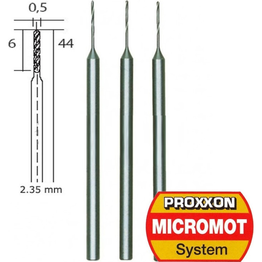 ΤΡΥΠΑΝΙΑ ΜΕΤΑΛΛΟΥ 0,5mm ΜΟΝΤΕΛΙΣΜΟΥ  ΣΕΤ 3ΤΕΜ PROXXON 2886450