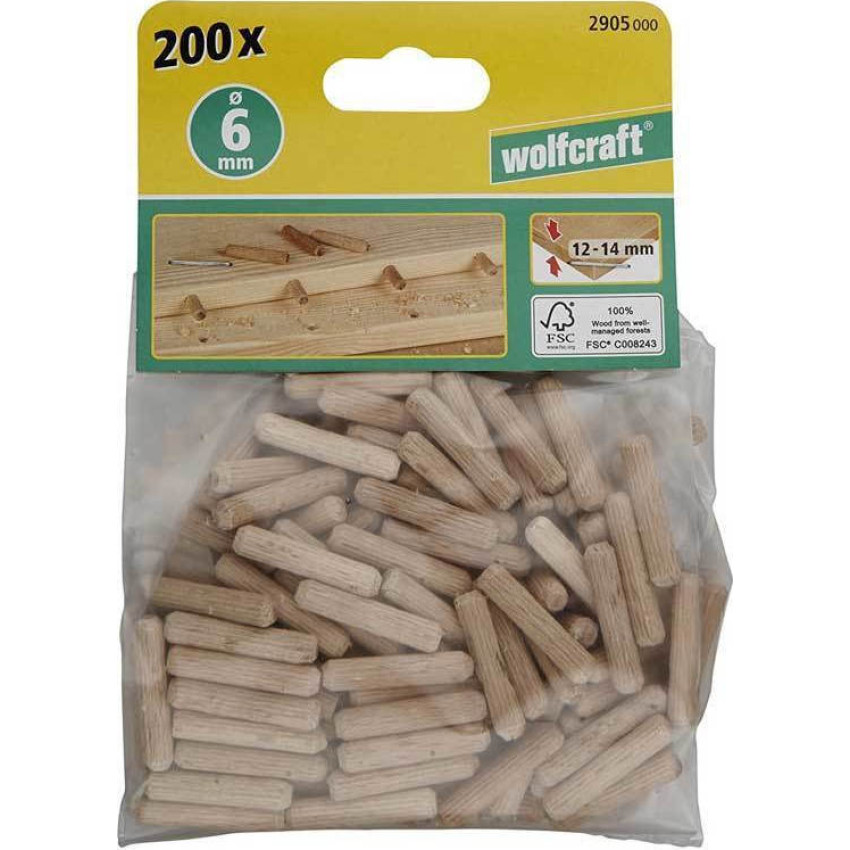 ΚΑΒΙΛΙΕΣ 6Χ30MM 200 TEM WOLFCRAFT 2905000 ΚΑΒΙΛΙΕΣ 6Χ30MM 200 TEM WOLFCRAFT 2905000