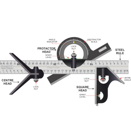 Αλφάδι ρυθμιζόμενο γωνιακό 300mm OEM 3236750
