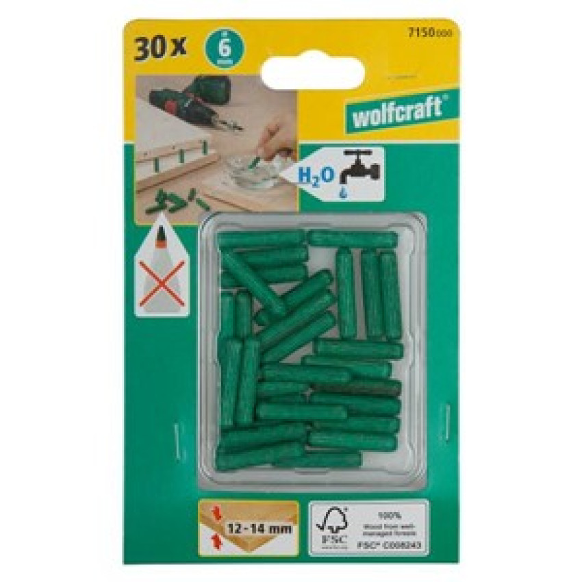 ΚΑΒΙΛΙΕΣ ΜΕ ΠΑΝΙΣΧΥΡΗ ΚΟΛΛΑ 6Χ30MM 30TEM WOLFCRAFT 7150000 ΚΑΒΙΛΙΕΣ ΜΕ ΠΑΝΙΣΧΥΡΗ ΚΟΛΛΑ 6Χ30MM 30TEM WOLFCRAFT 7150000