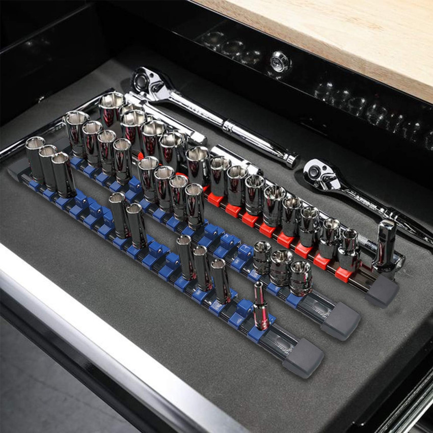 Βάση-Θήκη Αποθήκευσης 28cm x 4.5cm για Καρυδάκια 1/2 με 16 Κλιπ Herran 887475