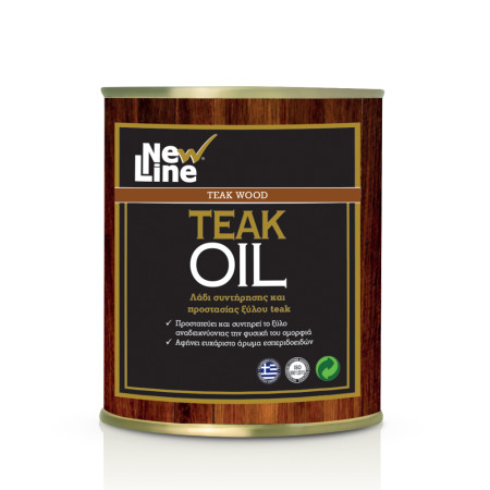 ΛΑΔΙ ΓΙΑ ΞΥΛΟ TEAK OIL PLUS 750ml NEW LINE 90033
