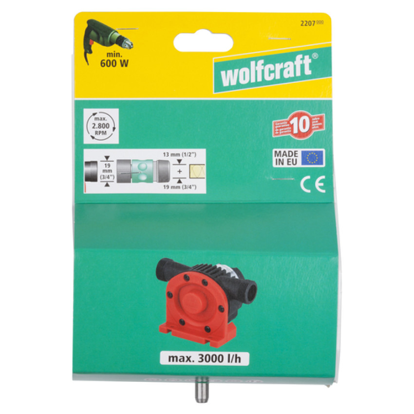 ΑΝΤΛΙΑ ΔΡΑΠΑΝΟΥ ΜΕ ΠΛΑΣΤΙΚΟ ΣΩΜΑ 1/2'' ΣΕ 3/4'' WOLFCRAFT 2207000 ΑΝΤΛΙΑ ΔΡΑΠΑΝΟΥ ΜΕ ΠΛΑΣΤΙΚΟ ΣΩΜΑ 1/2'' ΣΕ 3/4'' WOLFCRAFT 2207000
