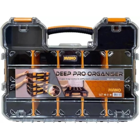 Ταμπακιέρα 430 x 350 x 110 mm 12 θέσεων κινητά διαχωριστικά Mano Deep Pro 17'' 14320-08