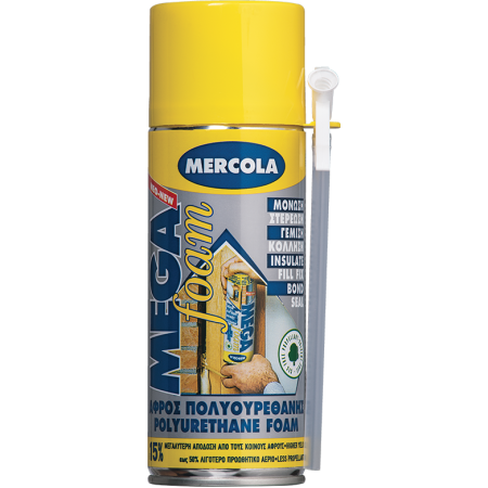 Αφρός Πολυουρεθάνης χειρός, κανονικής διόγκωσης 300ml Mercola 09401