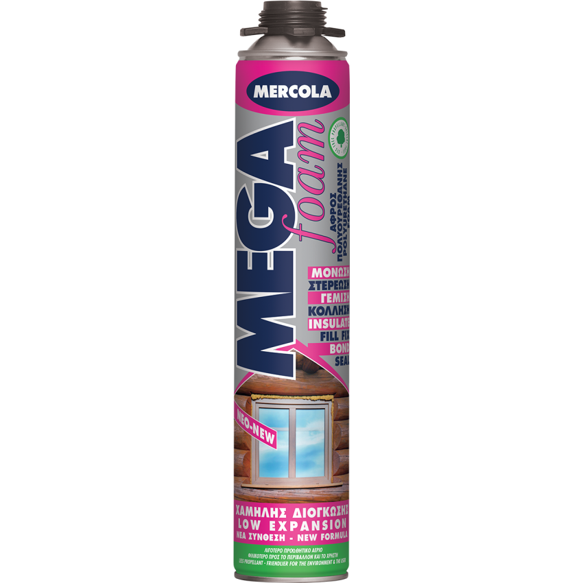 Αφρός Πολυουρεθάνης πιστολιού, χαμηλής διόγκωσης 750ml Mercola 09406