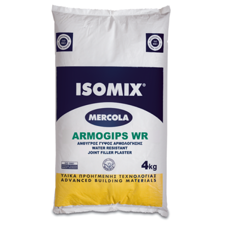 Γύψος αρμολόγησης άνθυγρων γυψοσανίδων 4kg Mercola ISOMIX ARMOGIPS WR 07028