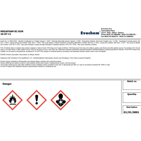 Βραδύκαυστος Αφρός Πολυουρεθάνης πιστολιού, χαμηλής διόγκωσης 750ml Mercola 9414