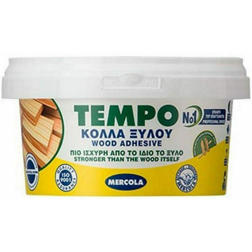 Κόλλα ξύλου PVAC κρυσταλλιζέ D2 5kg Mercola Tempo 01004