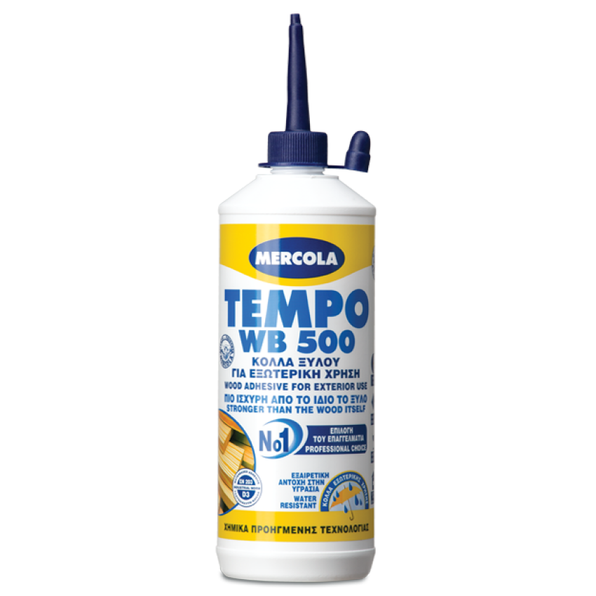 Κόλλα ξύλου PVAC λευκή D3 750gr Mercola Tempo Wb 500 01023 Κόλλα ξύλου PVAC λευκή D3 750gr Mercola Tempo Wb 500 01023
