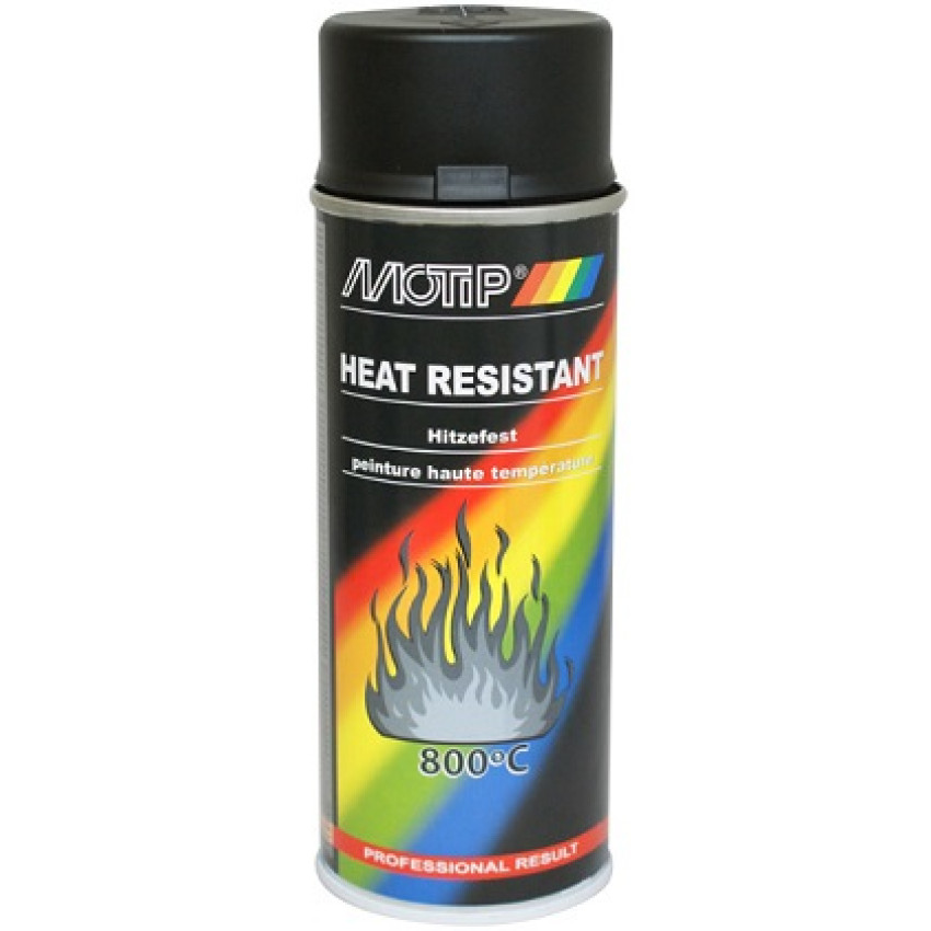 ΣΠΡΕΙ MOTIP HEAT RESISTANT ΥΨΗΛΗΣ ΘΕΡΜΟΚΡΑΣΙΑΣ ΜΑΥΡΟ 800C 400ml 04031