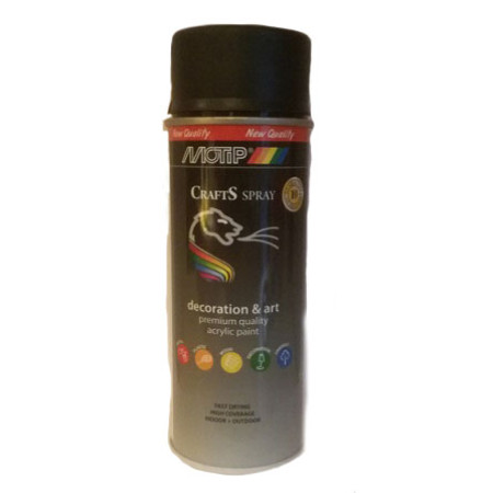 ΣΠΡΕΙ MOTIP CRAFTS ΜΑΥΡΟ ΜΑΤ RAL9005 400ml 696046