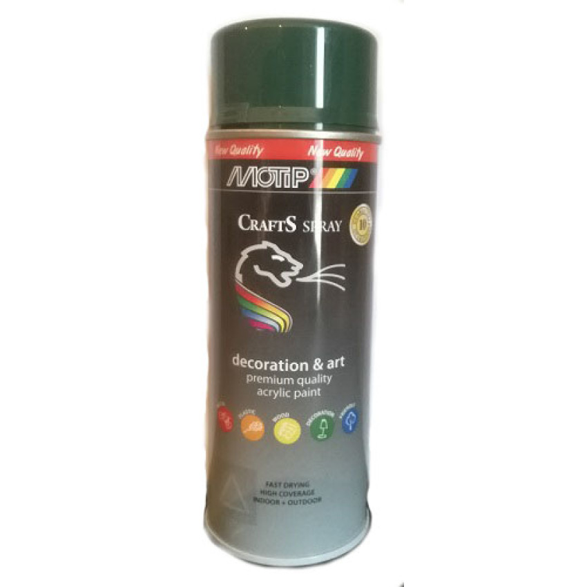 ΣΠΡΕΙ MOTIP CRAFTS ΠΡΑΣΙΝΟ ΣΚΟΥΡΟ RAL6005 400ml 696121 ΣΠΡΕΙ MOTIP CRAFTS ΠΡΑΣΙΝΟ ΣΚΟΥΡΟ RAL6005 400ml 696121