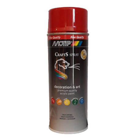 ΣΠΡΕΙ MOTIP CRAFTS ΚΟΚΚΙΝΟ ΦΩΤΙΑΣ RAL3000 400ml 696213