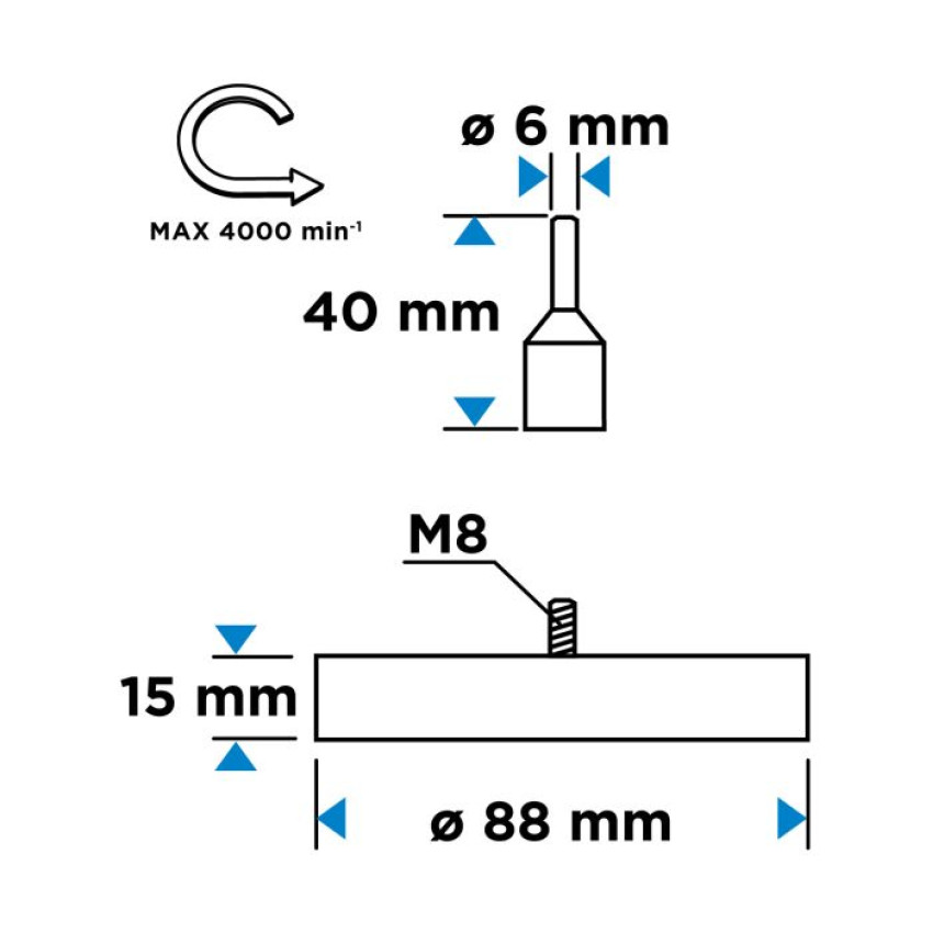 Δίσκος αφαίρεσης κόλλας 88mm για δράπανο GRAPHITE 55H811