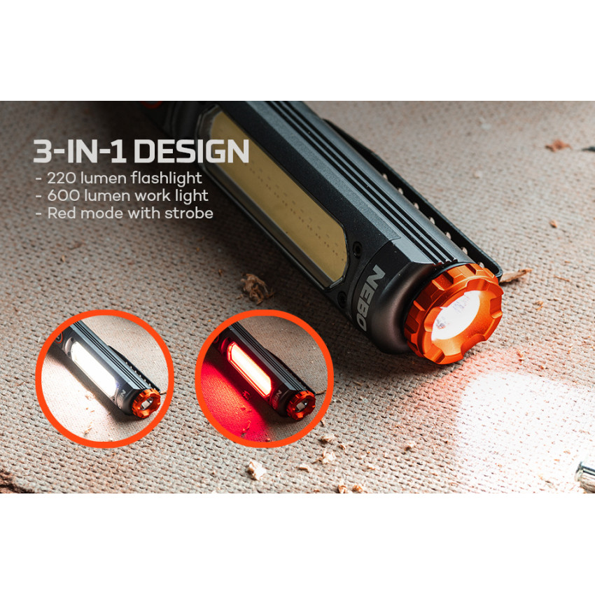 ΦΑΚΟΣ 600 Lumens NEBO BIG LARRY PRO+ ΓΚΡΙ NEB-FLT-1033-G ΦΑΚΟΣ 600 Lumens NEBO BIG LARRY PRO+ ΓΚΡΙ NEB-FLT-1033-G