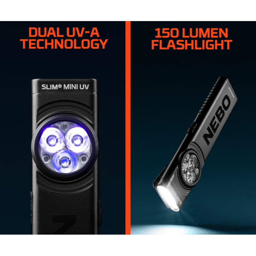ΦΑΚΟΣ UV 150 Lumens NEBO SLIM MINI UV  NE1005-G