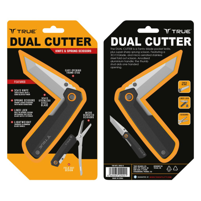 ΣΟΥΓΙΑΣ ΕΠΙΒΙΩΣΗΣ 2 ΣΕ 1 ΤΣΕΠΗΣ TRUE DUAL CUTTER TRU-MTL-0002-G ΣΟΥΓΙΑΣ ΕΠΙΒΙΩΣΗΣ 2 ΣΕ 1 ΤΣΕΠΗΣ TRUE DUAL CUTTER TRU-MTL-0002-G