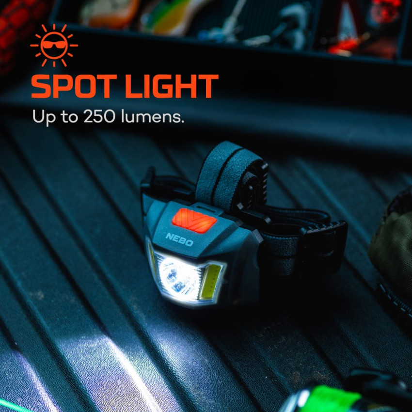 ΦΑΚΟΣ ΚΕΦΑΛΗΣ 250 Lumens  NEBO EINSTEIN 250 NEB-1011-G