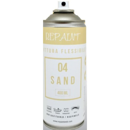 ΣΠΡΕI ΕΛΑΣΤΙΚΟ ΧΡΩΜΑ ΒΑΦΗΣ ΦΟΥΣΚΩΤΩΝ PVC 400ml SAND RAL1014 REPAINT 60.ES.06