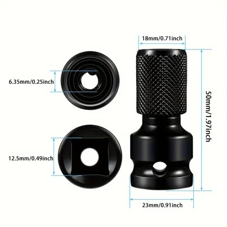 Αντάπτορας για μύτη 1/4'' σε μπουλονόκλειδο 1/2'' με μήκος 50mm OEM 236890