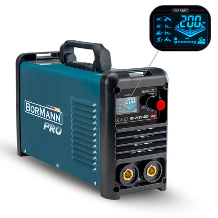 ΗΛΕΚΤΡΟΚΟΛΛΗΣΗ INVERTER ΑΠΟΔΟΣΗ 200Α/60%, ΨΗΦ.ΟΘΟΝΗΣ, ΜΕΓ.ΗΛΕΚΤΡΟΔΙΟ 4mm, ΠΕΡΙΛΑΜΒΑΝΕΙ ΕΞΑΡΤΗΜΑΤΑ BIW2220 BORMANN Pro 061977