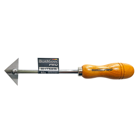 Ξύστρα Τριγωνική INOX με Ξύλινη Λαβή 60x60mm BORMANN Pro BHT5815 063018