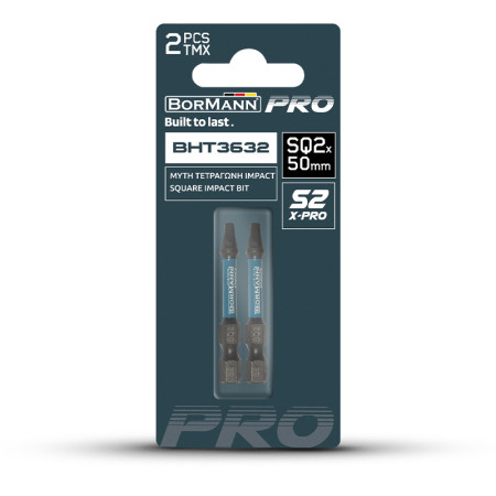 Μύτη Τετράγωνη SQ2x50mm 2τεμ BORMANN Pro BHT3632-2 059721