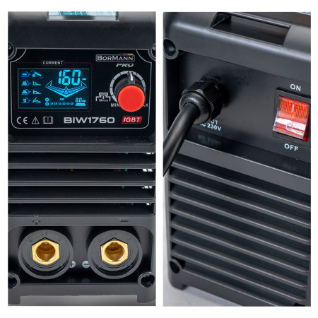 ΗΛΕΚΤΡΟΚΟΛΛΗΣΗ INVERTER ΑΠΟΔΟΣΗ 160Α/60%, ΨΗΦ.ΟΘΟΝΗΣ, ΜΕΓ.ΗΛΕΚΤΡΟΔΙΟ 4mm, ΠΕΡΙΛΑΜΒΑΝΕΙ ΕΞΑΡΤΗΜΑΤΑ BIW1760 BORMANN Pro 061960