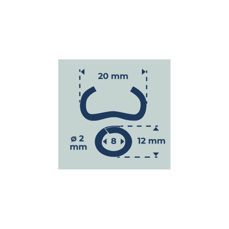 Συνδετήρες 20mm για το TOP GRAF 20/22 1000τμχ EDMA 042001