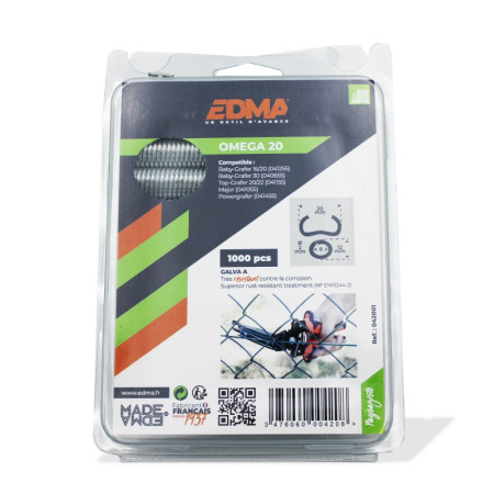 Συνδετήρες 20mm για το TOP GRAF 20/22 1000τμχ EDMA 042001
