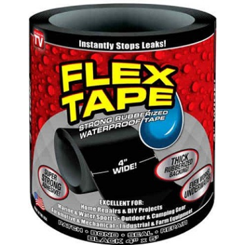 Αδιάβροχη μονωτική ταινία 10CM X 1.5M μάυρη FLEX TAPE 17134