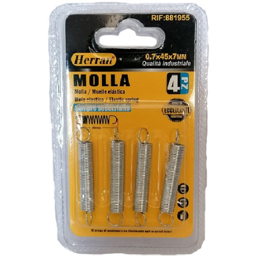 ΕΛΑΤΗΡΙΑ ΣΕΤ 4ΤΕΜ 0.7 x 45 x 7 mm HERRAN 881955 ΕΛΑΤΗΡΙΑ ΣΕΤ 4ΤΕΜ 0.7 x 45 x 7 mm HERRAN 881955