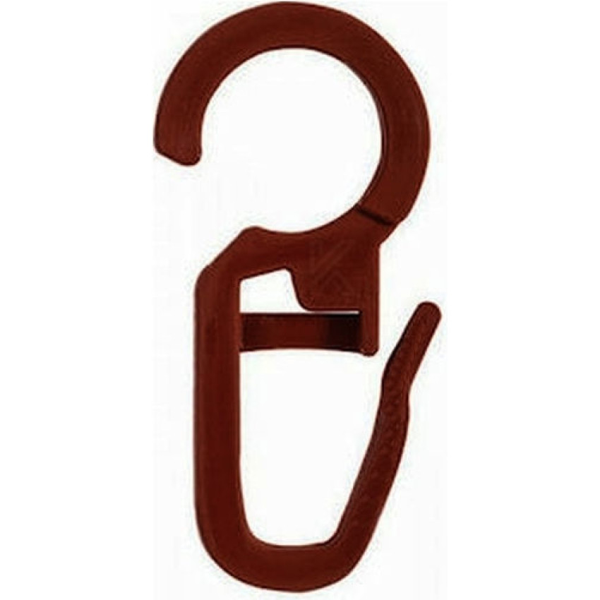 Παραμάνα γαντζάκι κρίκου κουρτίνας καφέ 1000τεμ 26538