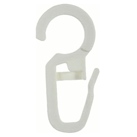 Παραμάνα γαντζάκι κρίκου κουρτίνας λευκό 1000τεμ 26138