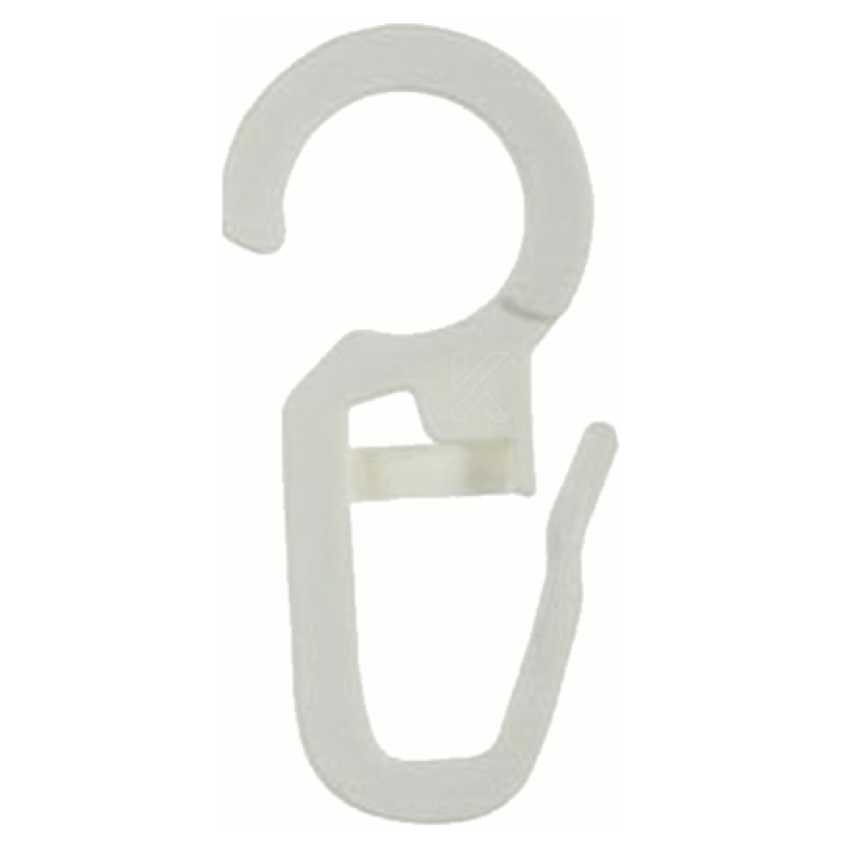 Παραμάνα γαντζάκι κρίκου κουρτίνας λευκό 1000τεμ 26138