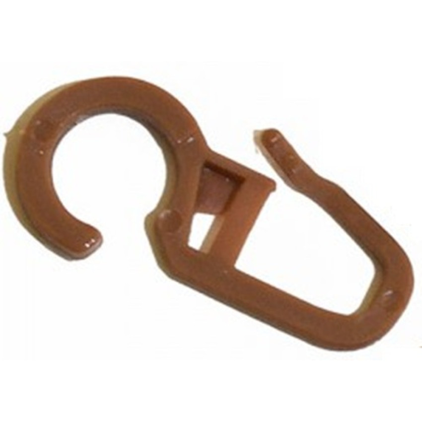 Παραμάνα γαντζάκι κρίκου κουρτίνας μελί 1000τεμ 26338