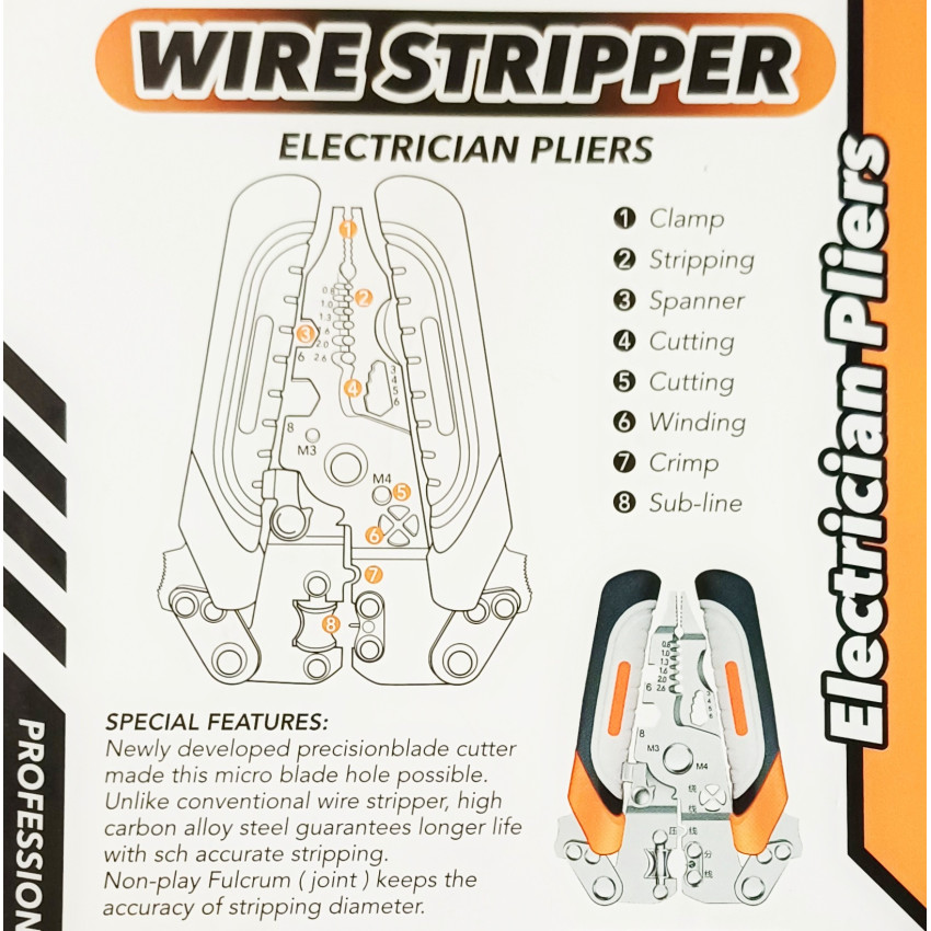 Απογυμνωτής γδάρτης καλωδίων 0,8mm-2,6mm με ροδάκι για έυκολη απογύμνωση ηλεκτρολόγου OEM 002133 Απογυμνωτής γδάρτης καλωδίων 0,8mm-2,6mm με ροδάκι για έυκολη απογύμνωση ηλεκτρολόγου OEM 002133