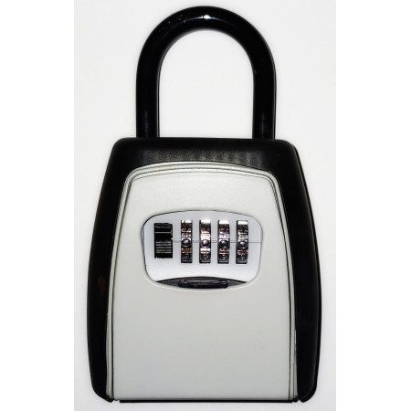 Κλειδοθήκη ασφαλείας με λαιμό από ανθεκτικό κράμα αλουμινίου με συνδυασμό 4 ψηφίων για εξωτερικό - εσωτερικό χώρο, σε γκρι - μαύρο χρώμα ιδανικό για Airbnb 100 x 40 x 90mm OEM 21357