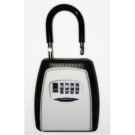 Κλειδοθήκη ασφαλείας με λαιμό από ανθεκτικό κράμα αλουμινίου με συνδυασμό 4 ψηφίων για εξωτερικό - εσωτερικό χώρο, σε γκρι - μαύρο χρώμα ιδανικό για Airbnb 100 x 40 x 90mm OEM 21357