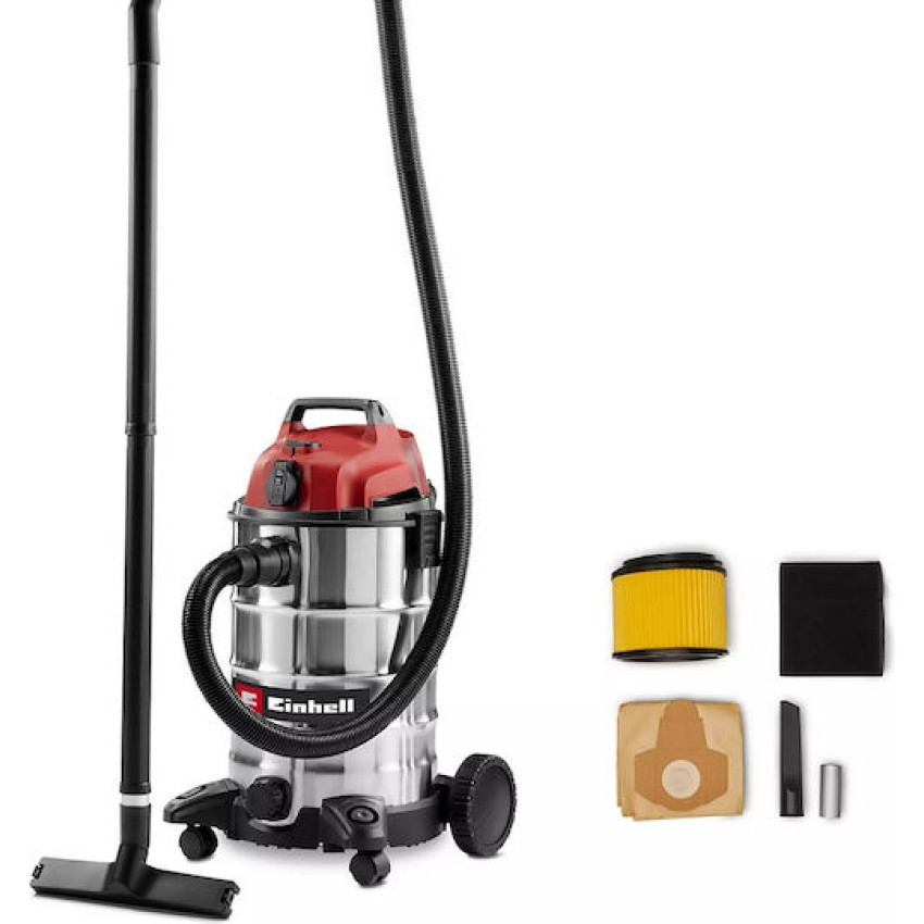 Σκούπα Υγρών Στερεών 900W με Ανοξείδωτο Κάδο 30lt Einhell 2342250
