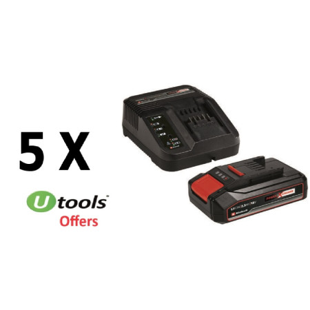 5 x Ταχυφορτιστής & μπαταρία 2.5Ah Einhell 5x4512097