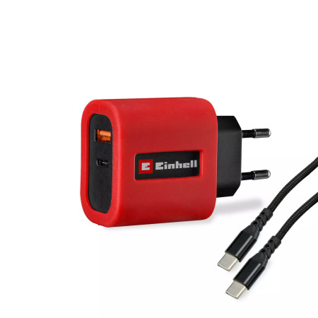 Ταχηφορτιστής USB-C-PD 65 W: Ισχύς έως 65 W για γρήγορη φόρτιση συσκευών υψηλών απαιτήσεων, όπως σύγχρονοι φορητοί υπολογιστές και tablet EINHELL 4514149