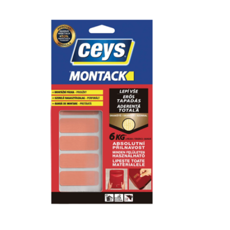Ταινία διπλής όψης σε 10 λωρίδες 48mmx18mm (6kg / τεμ.) Ceys montack 709933