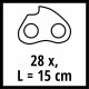 Αλυσίδα 15cm για αλυσοπρίονο GE PS 18 15Li-BL Solo Einhell 4500174 Αλυσίδα 15cm για αλυσοπρίονο GE PS 18 15Li-BL Solo Einhell 4500174