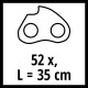 Αλυσίδα 35cm 1,1 52T 3/8 για αλυσοπρίονο GP-LC 36/35 Li Brushless - Solo Einhell 4500196
